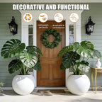 13.5 H x 17" Dia Round Fiberstone Planter - Image 4