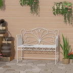 Outsunny 43" Garden Bench, Outdoor Patio Bench - Image 2