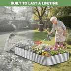 3 Pack 6x3FT Corrugated Galvanized Steel Raised Garden Bed Outdoor, Metal Above - Image 5
