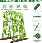 Cucumber Trellis for Raised Bed, U-Shape Garden Trellis for Climbing Plants - Image 4