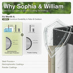Sophia & William Outdoor Chairs Set of 2, Patio Chairs - Image 4