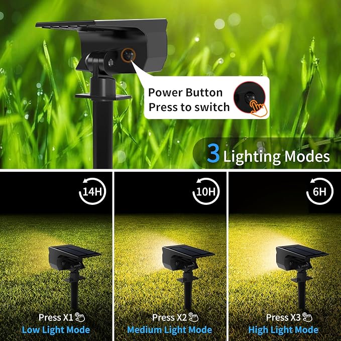 Solar Spot Lights Outdoor 10 Pack, Solar Landscape Spotlights Waterproof - Image 4