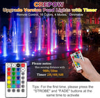 RGB Pond Lights with Timer, LED Underwater Submersible Colorful Landscape - Image 3