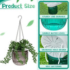 Meanplan 4 Pcs Self Watering Hanging Planter Indoor 6.5 Inch Hanging Baskets - Image 4