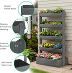 DoCred Vertical Wooden Raised Garden Bed, 5 Tier Upgraded Garden Planters - Image 4