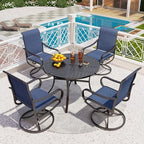 PHI VILLA 5 Piece Patio Dining Set - Image 8