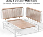 6 Piece Modern Outdoor Sectional Sofa, Weather-Resistant Metal Frame and - Image 8