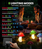 18 Pack 60FT Solar Mushroom Lights, IP65 Waterproof Garden Light Outdoor - Image 4