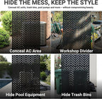 Metal Privacy Screen Outdoor – 6FT Freestanding Decorative Steel Panel - Image 9