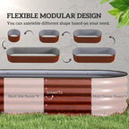 Outsunny 8' x 2' x 1.4' Galvanized Raised Garden Bed Kit, Outdoor Metal - Image 3