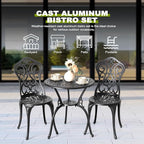 NUU GARDEN 3 Pieces Patio Bistro Set, Outdoor Bistro Set - Image 5
