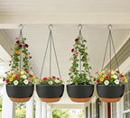 Set of 4-8 Inch Self Watering Hanging Planters - Image 7