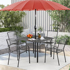 AECOJOY 39.4" Outdoor Patio Dining Table - Image 4
