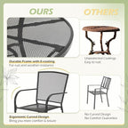AECOJOY Metal Patio Table and Chairs Set - Image 5