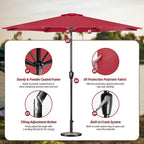 Simple Deluxe 9' Patio Umbrella Outdoor Table Market Yard Umbrella - Image 2