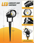 6W 700LM Low Voltage Landscape Lighting, 12V AC/DC 3000K Warm White LED Low - Image 3