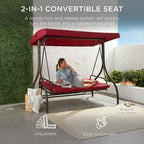 Best Choice Products 3-Seat Outdoor Large Converting Canopy Swing Glider - Image 2