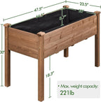 Yaheetech 1pc Raised Garden Bed 48x24x30in Elevated Wooden Horticulture Planter - Image 3