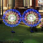 Solar Garden Firework Lights Outdoor Waterproof 2 Pack Solar Powered Art Stake by SolarEra-FREETOSHINE