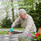 Oval Galvanized Planter Box, Metal Raised Garden Bed - Image 4
