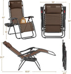 Yaheetech 26" Zero Gravity Recliners Outdoor Adjustable Folding Reclining - Image 3