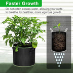 5 Gallon Grow Bags-3 Pack, Thickened Nonwoven Fabric Aeration Planter Bags - Image 4
