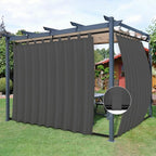 Easy-Going Outdoor Patio Curtains Detachable Tab Top Windproof Weatherproof by Easy-Going