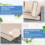 Shintenchi 7 Pieces Outdoor Patio Sectional Sofa Couch - Image 5