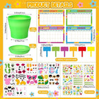 Capoda 24 Sets Garden Flower Pots Crafts Kit DIY Spring Plastic Seedling - Image 3