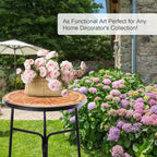 VCUTEKA Patio Side Table Outdoor Accent Table Bistro Coffee Tables Plant End - Image 8
