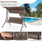 Tangkula 3 Person Porch Swing, Outdoor Swing - Image 7