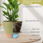 Plant Pots, 12/10/9/8/ Inch Large Plastic Self Watering Flower Pots Indoor - Image 3