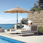 OLIXIS 9ft Patio Umbrella with Tilt and Crank Button & 8 Sturdy Ribs Waterproof - Image 7