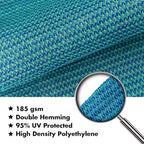 KANAGAWA 6'X10' Turquoise Mix Custom Size Sun Shade Sail Rectangle UV Block - Image 4