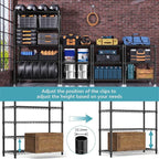 5-Shelf Storage Shelves, Wire Shelving Heavy Duty Metal Storage Shelving Unit - Image 4