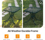 VINGLI Outdoor Side Table, Weatherproof Small Tables - Image 6