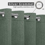 Easy-Going Linen Look Outdoor Curtains Waterproof Windproof Porch Curtains - Image 3