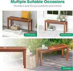 Tangkula Patio Wood Bench, 2-Person Solid Wood Bench - Image 8
