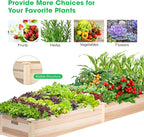 VIVOSUN 8×2Ft Wooden Raised Garden Bed, Outdoor Wood Planter Box - Image 7