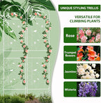 Metal Garden Trellis for Climbing Plants, 2 Pack 86.5" x 19.7" White Plant - Image 4