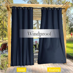NICETOWN 2 Panels Fixed Outdoor Curtains - Image 6