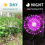 JJGoo Solar Firework Lights, 2 Pack 150 LEDs 2 Lighting Modes Solar Lights - Image 5