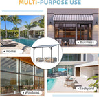 AECOJOY 22' x 8' Gazebo for Patio, Large Wall-Mounted Hard Top Lean-to Gazebo - Image 7