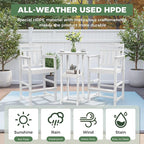 Outdoor Bistro Bar Set, Patio High Top Table and Bar Height Tall Adirondack - Image 3