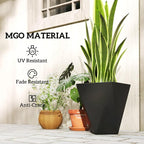 Outsunny Set of 3 Tall Planters, MgO Indoor Outdoor Planters - Image 6