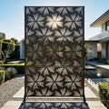 72in Metal Privacy Screen Outdoor Decorative Panel – Freestanding Rustproof by TALLYVERUS