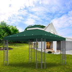 Sumfaller 10x10 FT Gazebo Replacement Canopy Top Double Tiered Canopy Top - Image 5