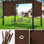 17x6.8 Ft Universal Pergola Replacement Canopy, Outdoor Canopy Shade Cover - Image 3