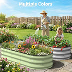Kesfitt Raised Garden Bed, Oval Open-Bottom Design, 12-Inch Deep - Image 8