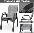 Patio Chairs Set of 8, Stackable Outdoor Dining Chairs - Image 5